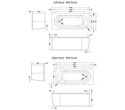Nuie Crescent 1700 X 725mm White Back-To-Wall Bath 7 Nuie Crescent 1700 X 725mm White Back-To-Wall Bath -Bathroom Supplie Shop M700 2023 4 8 6 56 21 362