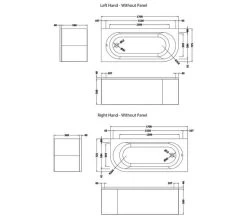 Nuie Crescent 1700 X 725mm White Back-To-Wall Bath 6 Nuie Crescent 1700 X 725mm White Back-To-Wall Bath -Bathroom Supplie Shop M700 2023 4 8 6 56 6 426