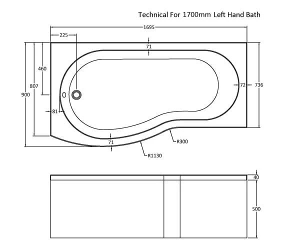 Nuie B-Shaped White Shower Bath Set 5 Nuie B-Shaped White Shower Bath Set - Image 5