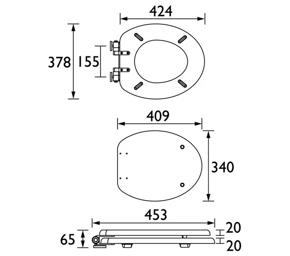 Heritage White Gloss Soft Close Hinge WC Seat And Cover 2 Heritage White Gloss Soft Close Hinge WC Seat And Cover - Image 2