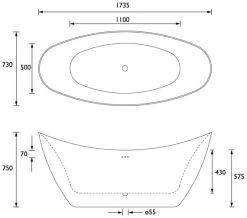 Heritage Hylton Freestanding Copper Effect Acrylic Bath 1735 X 730mm 11 Heritage Hylton Freestanding Copper Effect Acrylic Bath 1735 X 730mm -Bathroom Supplie Shop M700 2023 5 30 12 14 12 916