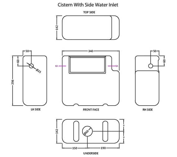 Hudson Reed Universal Access White Dual Flush Concealed Cistern 2 Hudson Reed Universal Access White Dual Flush Concealed Cistern - Image 2