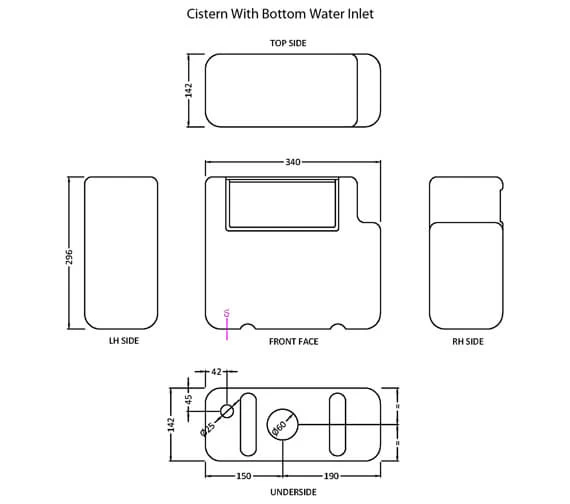 Hudson Reed Universal Access White Dual Flush Concealed Cistern 3 Hudson Reed Universal Access White Dual Flush Concealed Cistern - Image 3