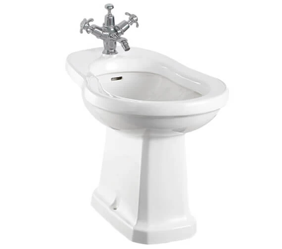 Burlington White Back To Wall Bidet 565mm - P4 1 Burlington White Back To Wall Bidet 565mm - P4