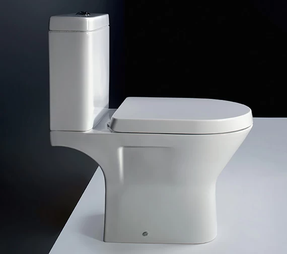 Essential IVY Close Coupled White Rimless WC Pan With Cistern And Seat 1 Essential IVY Close Coupled White Rimless WC Pan With Cistern And Seat