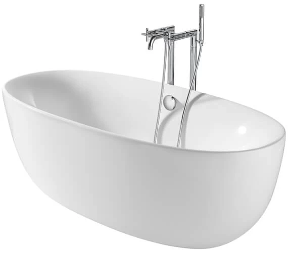 Roca Varginia White Oval 1700 X 800mm Freestanding Acrylic Bath With Waste Kit 4 Roca Varginia White Oval 1700 X 800mm Freestanding Acrylic Bath With Waste Kit - Image 4