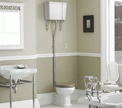 Hudson Reed Richmond High Level WC Pan With Cistern And Flush Pipe Kit