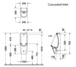 Duravit Starck 3 Rimless Urinal 245 X 300mm -Bathroom Supplie Shop M700 2023 9 7 8 46 55 395