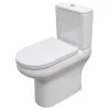 RAK Compact Deluxe 45cm High Rimless Close Coupled Full Access White WC Without Seat