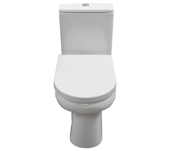 RAK Compact Deluxe 45cm High Rimless Close Coupled Full Access White WC Without Seat 3 RAK Compact Deluxe 45cm High Rimless Close Coupled Full Access White WC Without Seat - Image 3