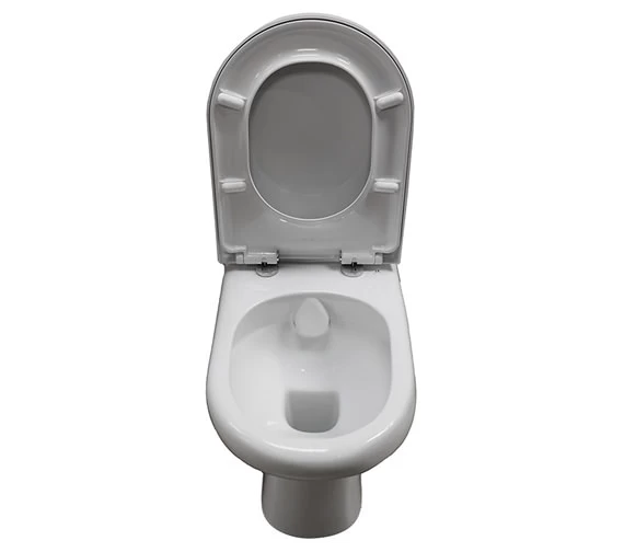 RAK Compact Deluxe 45cm High Rimless Close Coupled Full Access White WC Without Seat 4 RAK Compact Deluxe 45cm High Rimless Close Coupled Full Access White WC Without Seat - Image 4