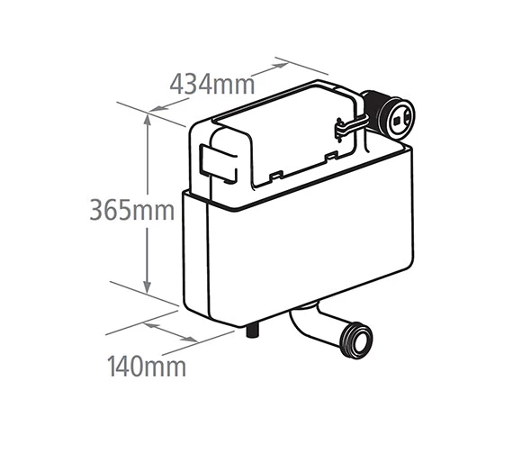 Roper Rhodes Torrent Concealed Dual Flush Cistern - TR9001 2 Roper Rhodes Torrent Concealed Dual Flush Cistern - TR9001 - Image 2