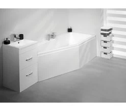 Carron Quantum Space Saver 5mm Acrylic Bath 1700 X 750mm Left Hand -Bathroom Supplie Shop QS V19622 4 mn