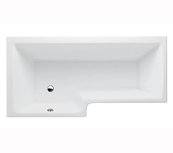 Cleargreen Ecosquare Left Handed White Shower Bath 1700 X 850mm 1 Cleargreen Ecosquare Left Handed White Shower Bath 1700 X 850mm
