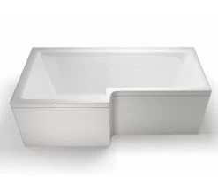 Cleargreen Ecosquare Left Handed White Shower Bath 1700 X 850mm 8 Cleargreen Ecosquare Left Handed White Shower Bath 1700 X 850mm -Bathroom Supplie Shop QS V26285 3 mn