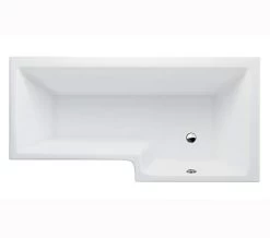 Cleargreen Ecosquare Left Handed White Shower Bath 1700 X 850mm 9 Cleargreen Ecosquare Left Handed White Shower Bath 1700 X 850mm -Bathroom Supplie Shop QS V26286 1 mn