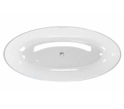 Clearwater Lacrima Natural Stone Freestanding Oval Bath 1690 X 800mm -Bathroom Supplie Shop QS V26339 3 mn