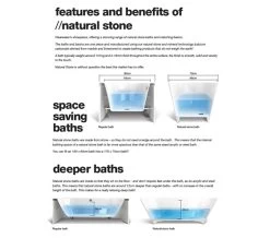 Clearwater Lacrima Natural Stone Freestanding Oval Bath 1690 X 800mm -Bathroom Supplie Shop QS V26342 5 mn