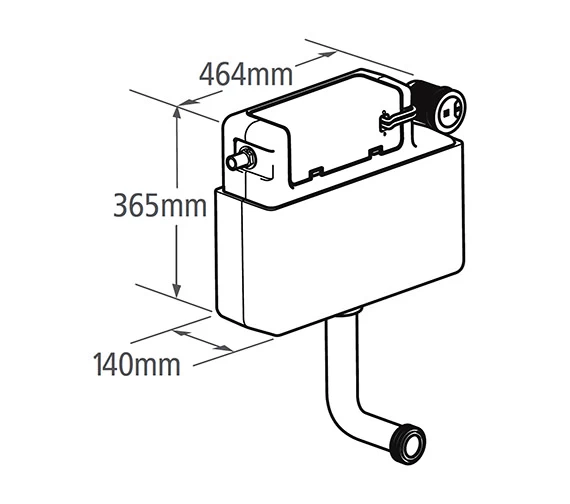 Roper Rhodes Cascade Concealed Dual Flush Cistern - TR9002 2 Roper Rhodes Cascade Concealed Dual Flush Cistern - TR9002 - Image 2