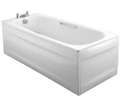 Twyford Celtic White Slip Resistant Steel Bath With Grips And Legs 1600 X 700mm -Bathroom Supplie Shop QS V43295 8 mn
