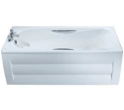 Twyford Shallow Slip Resistant White Steel Bath With Grips 1700 X 700mm -Bathroom Supplie Shop QS V43337 4 mn