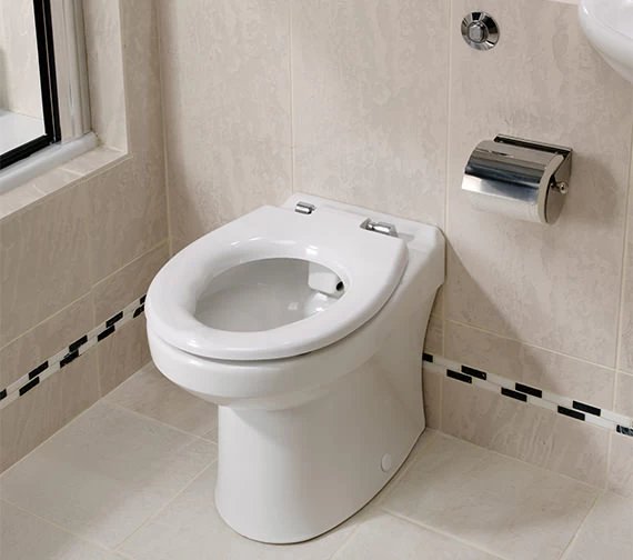 Twyford Sola White Rimless 400 Back-To-Wall WC Pan 508mm - SA1968WH 3 Twyford Sola White Rimless 400 Back-To-Wall WC Pan 508mm - SA1968WH - Image 3