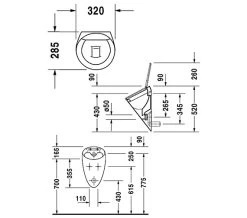 Duravit Starck 1 320 X 285mm White Urinal -Bathroom Supplie Shop QS V45521 2 mn