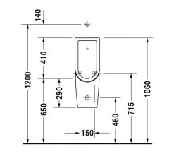 Duravit Starck 3 Rimless Urinal 245 X 300mm -Bathroom Supplie Shop QS V45525 3 mn