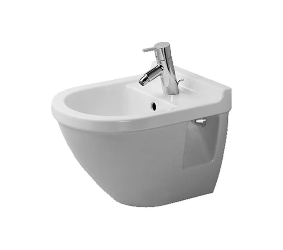 Duravit Starck 3 540mm Wall Mounted Compact Bidet With Overflow 2 Duravit Starck 3 540mm Wall Mounted Compact Bidet With Overflow - Image 2