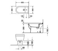 Duravit Starck 3 Floor Standing Bidet -Bathroom Supplie Shop QS V49584 2 mn