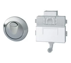 Grohe EAU2 Chrome WC Dual Flushing Cistern With Air Button - 38691000