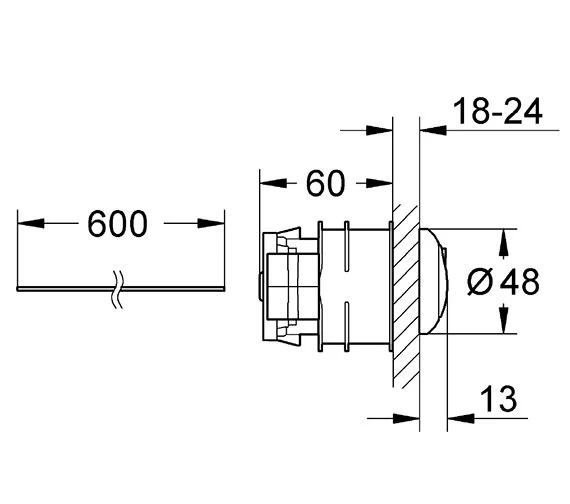 Grohe Eau2 Dual WC Flush Air Button Chrome Plated - 38771000 3 Grohe Eau2 Dual WC Flush Air Button Chrome Plated - 38771000 - Image 3