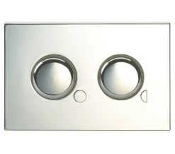 Twyford Dual Flush Chrome Air Button With Mini Plate 80x124mm - CF9032CP