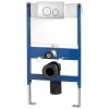 IMEX Reduced Height Wall Hung WC Frame System With Chrome Front Dual Flush Plate