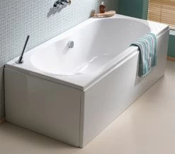 Bathroom Supplie Shop 4 IMEX Wave 1700 X 750mm White Double Ended Bath - IMPWDE17X75