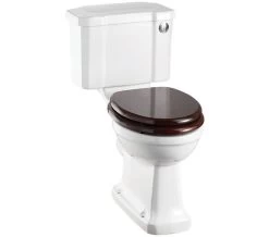 Burlington White Slimline Closed Coupled WC With Front Button Cistern 730mm