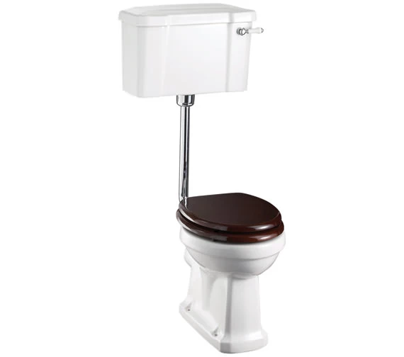 Burlington Low Level White WC And Cistern With Ceramic Lever - P2 - C1 - T31 CHR 1 Burlington Low Level White WC And Cistern With Ceramic Lever - P2 - C1 - T31 CHR