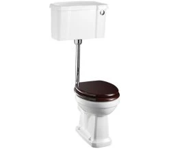 Burlington Low Level White WC With Front Button Cistern - P2 - C2 - T31 CHR