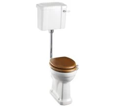 Burlington White Slimline Low Level WC With Ceramic Cistern Lever