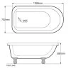 Royce Morgan Orlando Single Ended White Bath 1380 X 750mm With Feet