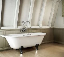 Burlington Avantgarde 1700 X 750mm White Back-To-Wall Bath -Bathroom Supplie Shop QS V77477 10 mn