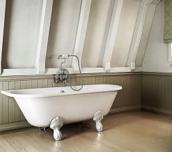 Burlington Avantgarde 1700 X 750mm White Back-To-Wall Bath -Bathroom Supplie Shop QS V77477 11 mn