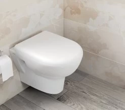 VitrA Zentrum 500mm White Wall Hung WC Pan And Seat