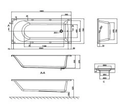 Britton Cleargreen Reuse 1800mm X 750mm Single Ended White Bath 6 Britton Cleargreen Reuse 1800mm X 750mm Single Ended White Bath -Bathroom Supplie Shop QS V8099 2 mn