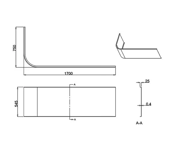 Cleargreen Viride Offset White Bath Panel - R40 2 Cleargreen Viride Offset White Bath Panel - R40 - Image 2