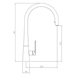 Abode Coniq R Single Lever Kitchen Mixer With Pull Out Copper -Bathroom Supplie Shop abode at2122 3