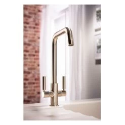 Abode Globe Quad Monobloc Kitchen Mixer Tap Brushed Nickel -Bathroom Supplie Shop abode at2143 4