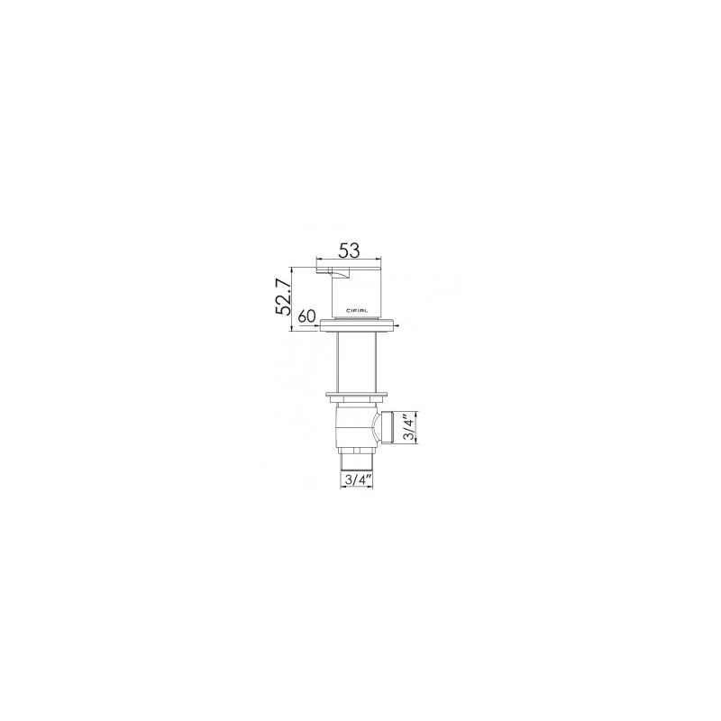 Cifial Black Deck Bath Valves Pair 2 Cifial Black Deck Bath Valves Pair - Image 2