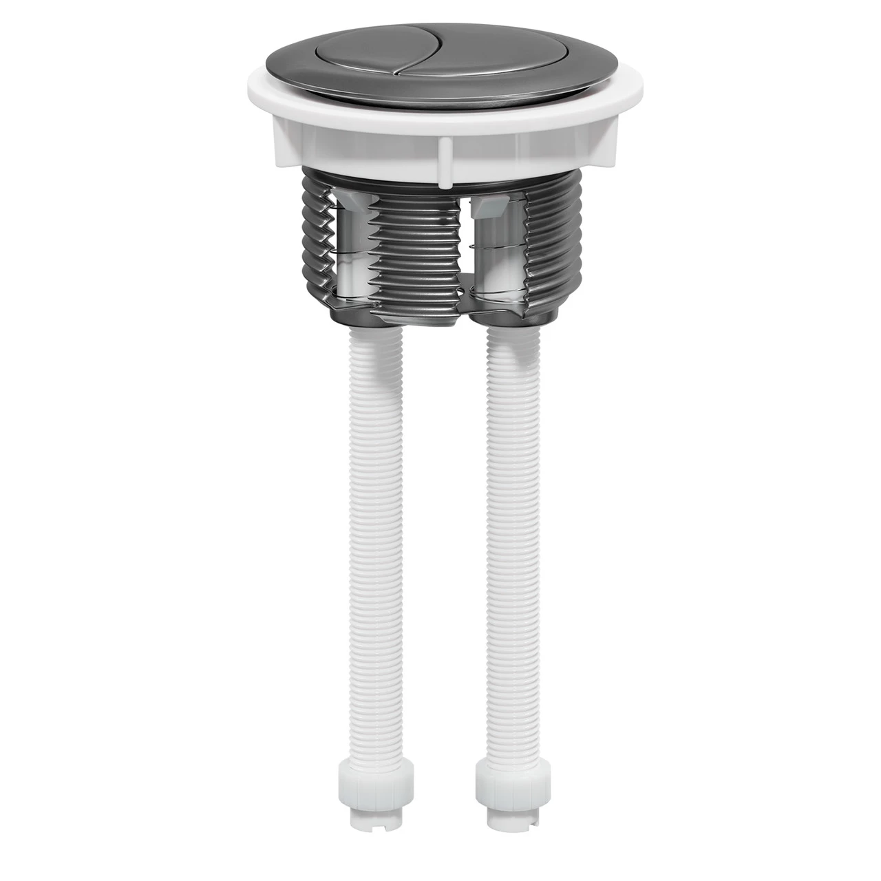 Colore Round Gunmetal Grey 48mm Dual Flush Push Button - Image 2