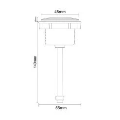 Colore Round Gunmetal Grey 48mm Dual Flush Push Button -Bathroom Supplie Shop colore round gunmetal grey 48mm dual flush push button line side 41688.1667579066